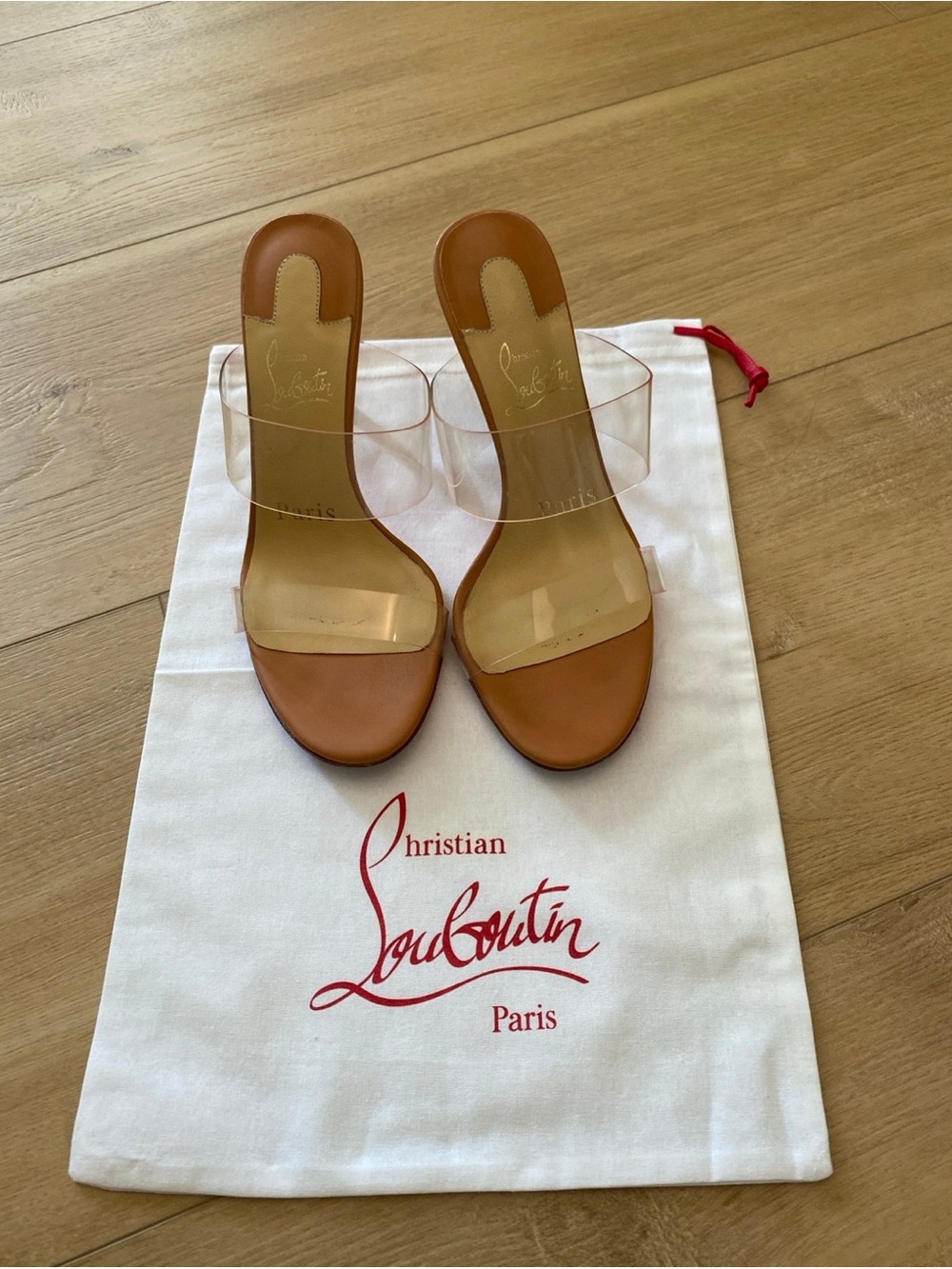 Christian Louboutin Just Nothing Clear Sandals Heels